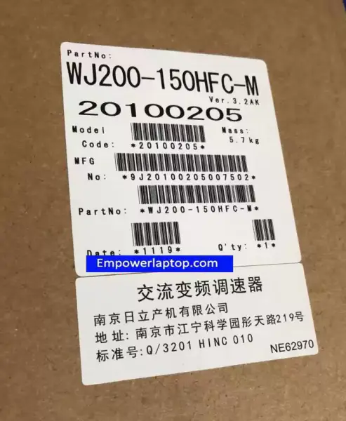 HITACHI INVERTER WJ200-150HFC-M 15KW YENI