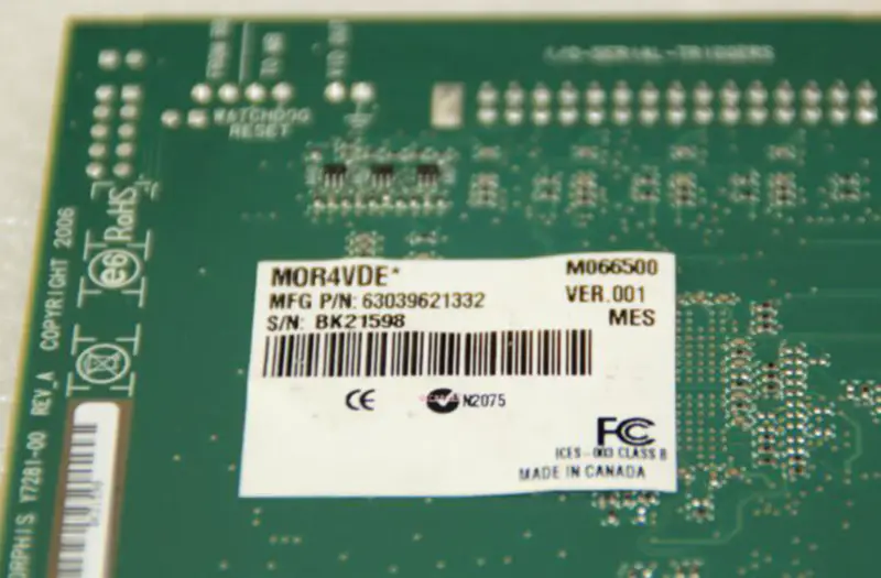Matrox Morphis Y7281-00 MOR4VDE* Görüntü Yakalama Kartı