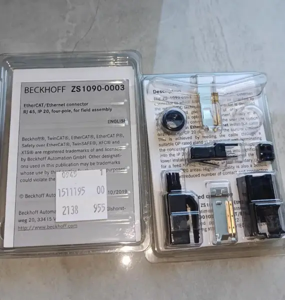 ZS1090-0003 ZB9010 BECKHOFF Endüstriyel Ethernet Kablosu EtherCAT Kablo Fişi
