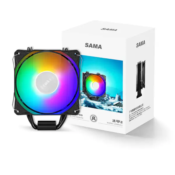 Sama 122*75*158mm 4 Isı Borulu Cpu Hava Soğutucu Frgb Cpu Radyatör
