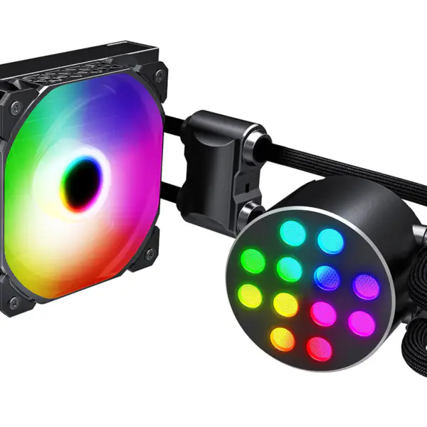 Sama 12cm Aio Cpu Soğutucu Radyatör Bakır Ekran Su Sıvı Soğutma Pc Cpu Soğutucu Düşük Gürültü Pompası ile Rgb Glow