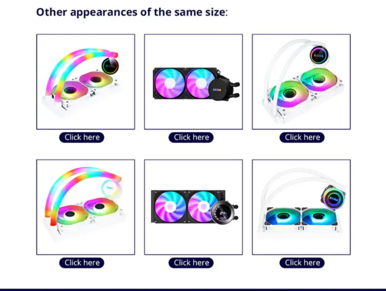 Sama 240mm Radyatör Gökkuşağı Pc Para Cpu Rgb Sıvı Soğutucu Blok Bilgisayar Cpu Su Soğutucuları Ve Pc Cpu Için Soğutma Fan Sistemleri
