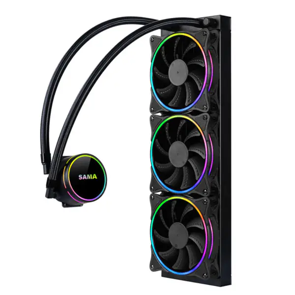 Sama 36cm Aio Cpu Soğutucu Radyatör Bakır Su Sıvı Soğutma Pc Cpu Soğutucu Rgb Glow