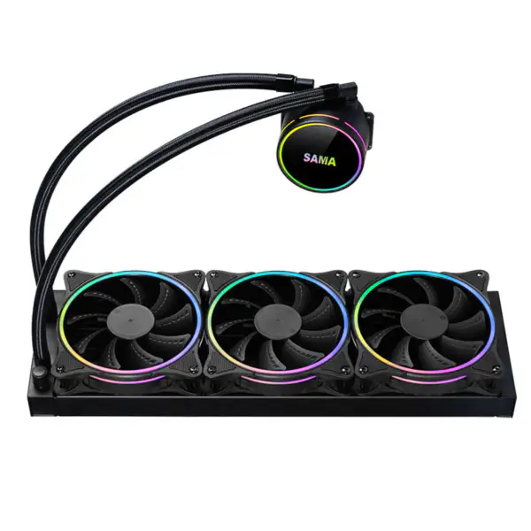 Sama 36cm Aio Cpu Soğutucu Radyatör Bakır Su Sıvı Soğutma Pc Cpu Soğutucu Rgb Glow