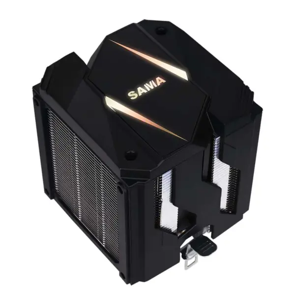 Sama 9cm Çift Kule Hava Soğutucu Özelleştirilebilir Argb Üst Kapak Cpu Radyatör Siyah / gümüş Küçük Ama Güçlü Cpu Hava Soğutucu