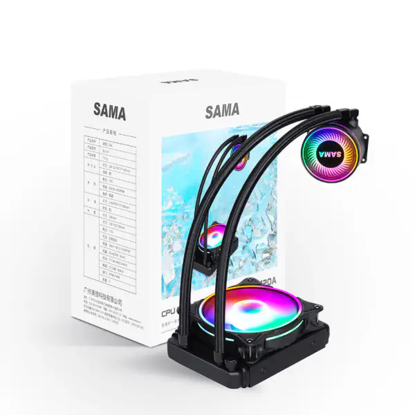 Sama Aio Cpu 120mm Radyatör Soğutucu Sıvı Rgb Soğutucu Cpu Su Soğutma Radyatörü Pc Oyun