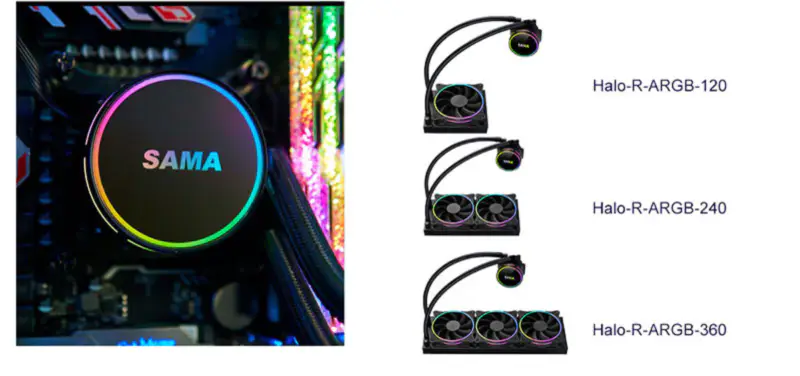 Sama Aio Cpu 240mm Radyatör Soğutucu Sıvı Rgb Soğutucu Cpu Su Soğutma Radyatörü Pc Oyun