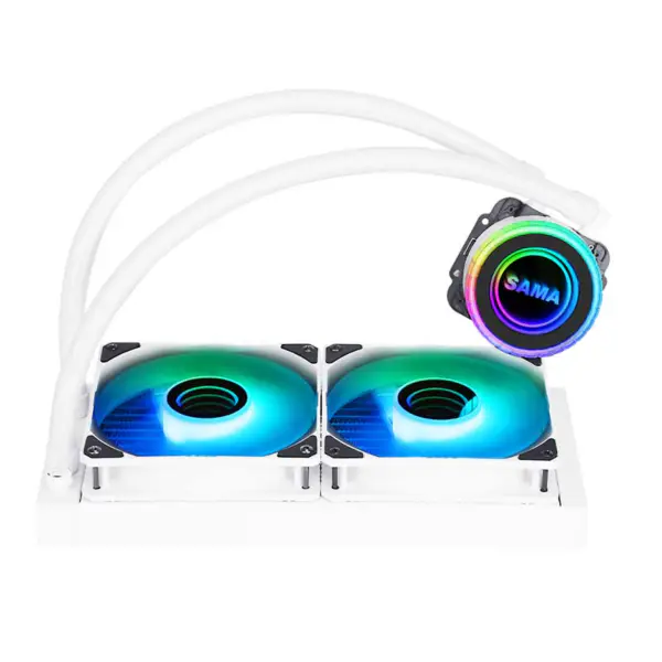 Sama Aio Cpu 240mm Radyatör Beyaz Siyah Soğutucu Sıvı Rgb Soğutucu Cpu Pc Bilgisayar İşlemci Su Soğutma Radyatörü Pc Oyun