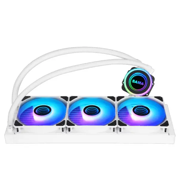 Sama Aio Cpu 360mm Radyatör Beyaz Siyah Soğutucu Sıvı Rgb Soğutucu Cpu Pc Bilgisayar İşlemci Su Soğutma Radyatörü Pc Oyun