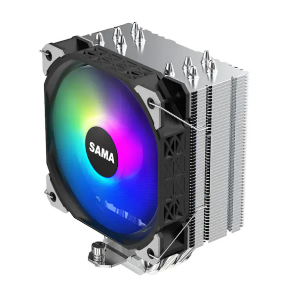 Sama Am4 Am5 Cpu Hava Soğutucuları 5 Elektrolizle Isı Boruları İşlemci Soğutma 115x/1366/1200/2011/2066/1700 Hava Soğutucu