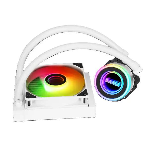 Sama Argb Coloful 120mm Radyatör Beyaz Pc Cpu Su Soğutucu