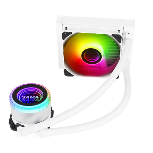 Sama Argb Coloful 120mm Radyatör Beyaz Pc Cpu Su Soğutucu