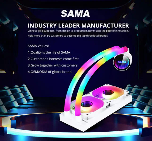 Sama Argb Infinity Ayna Fanlar 240mm Bakır Radyatör Hepsi Bir Arada Cpu Su Soğutma Cpu Sıvı Soğutucu Intel Amd Için