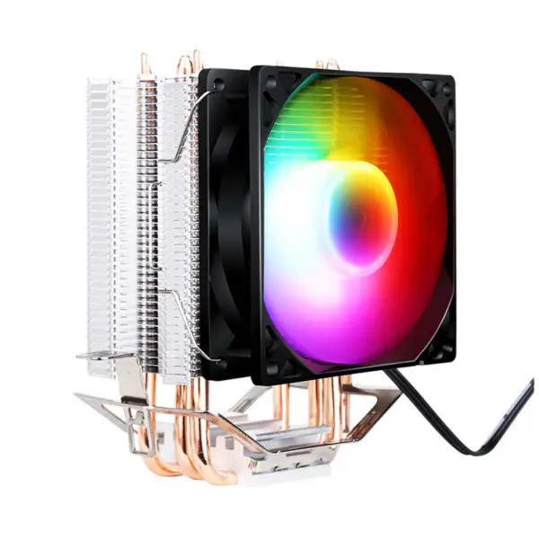 Sama Özelleştirilebilir Logo Bilgisayar Soğutma Fanı 5v 3pin Rgb Soğutucu Pc Intel Amd Cpu Hava Soğutucu 3 Isı Borusu 40000h Cpu Soğutucu