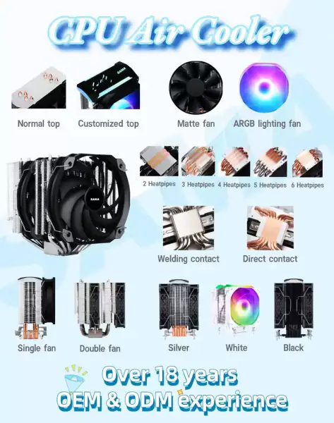Pc Oyun Kasası İçin Sama Hdro Rulman Bilgisayar Cpu Soğutma Radyatör Soğutucu Fan