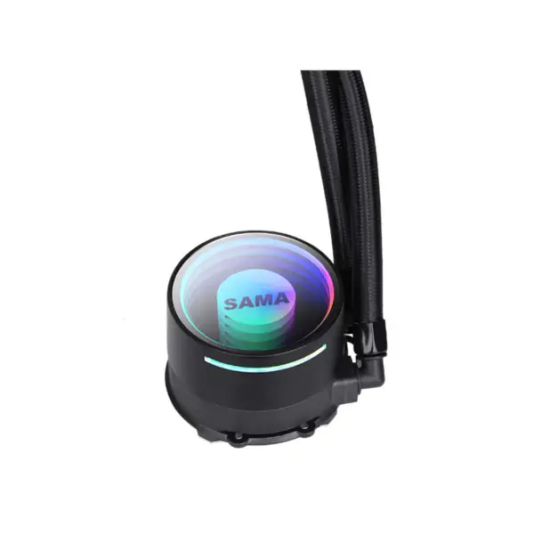 Sama 240 Beyaz Infinity Ayna Tasarımı Gökkuşağı Adreslenebilir Rgb Aio Cpu Su Sıvı Soğutma Fanı Radyatör