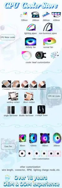 Sama 4heatpipes 90mm Argb Fan Cpu Radyatör Cpu Hava Soğutucu Arocessor İçin