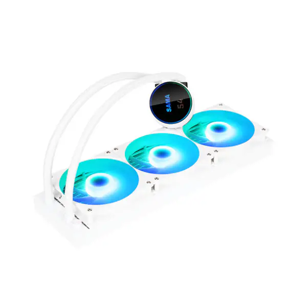 Sma Ekran Cpu Çekirdek Sıcaklığı Sıvı Soğutucu 50000hrs Cpu Soğutucu Rgb Özelleştirilebilir Logo Argb Cpu Soğutucu