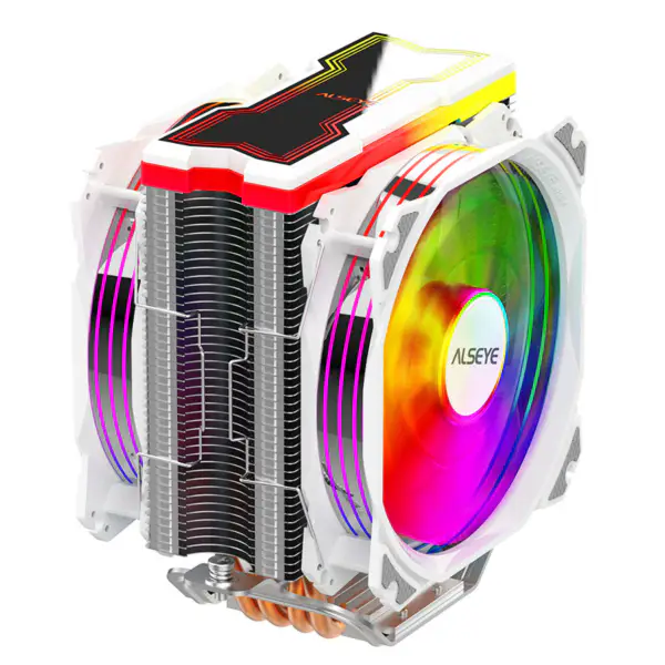 Alseye 4 Isı Borusu 120mm Sync Çift Fan Kulesi Argb Cpu Hava Soğutma Fanı