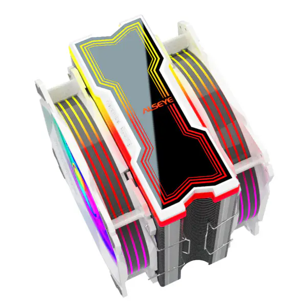Alseye 4 Isı Borusu 120mm Sync Çift Fan Kulesi Argb Cpu Hava Soğutma Fanı