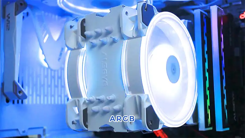 Alseye 6pipes 120mm Heatsink Dual Fan Argb Cpu Fan Cooler