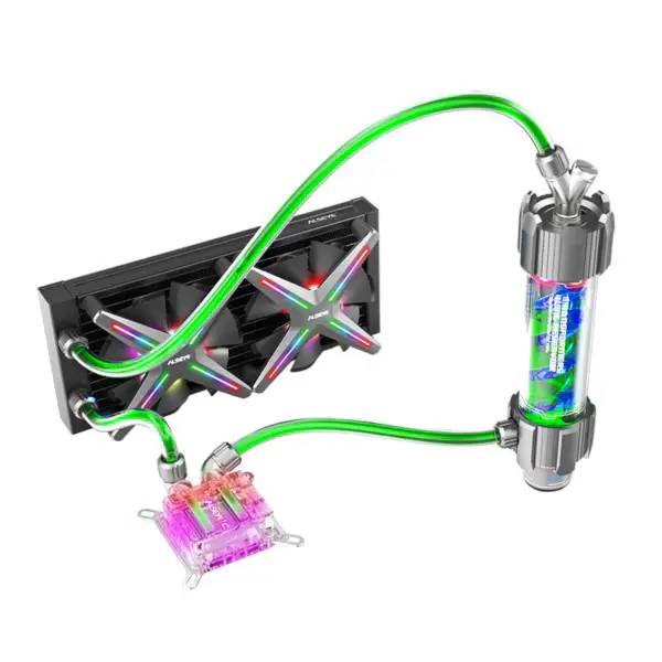 Bilgisayar İçin 120mm Rgb Fanlı Yüksek Performanslı Diy 240 Xtreme Yumuşak Tüp Su Soğutma Kiti