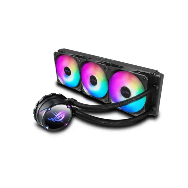 AsUs Rog Strix Lc Ii 360 Argb 3fans Entegre Su Soğutmalı Radyatör 12. Nesil Cpu Asetek 7. Pwm Dc Cpu Soğutma Argb Fan